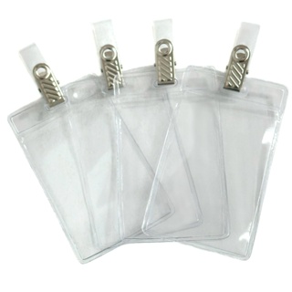 Kit Porta Crachá PVC Cristal  58x89mm + Presilha Jacaré com Alça Leitosa em Oferta na Shopee