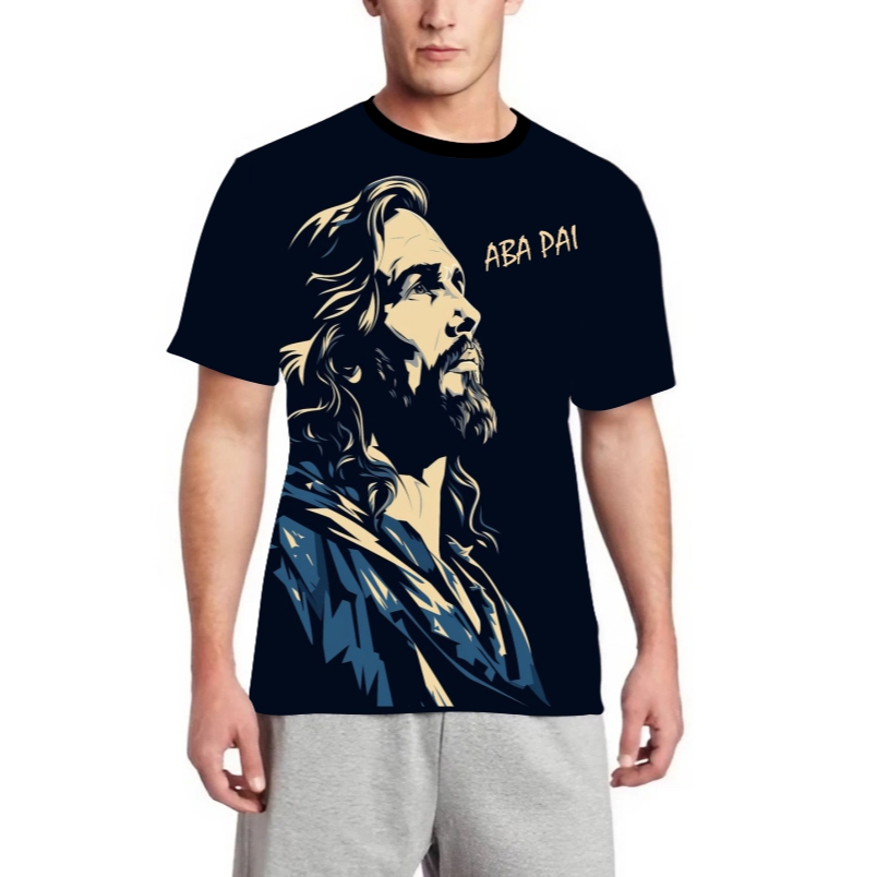 Camiseta/ Blusa Cristã Evangélica Jesus Aba Pai/ Camiseta Aba Pai