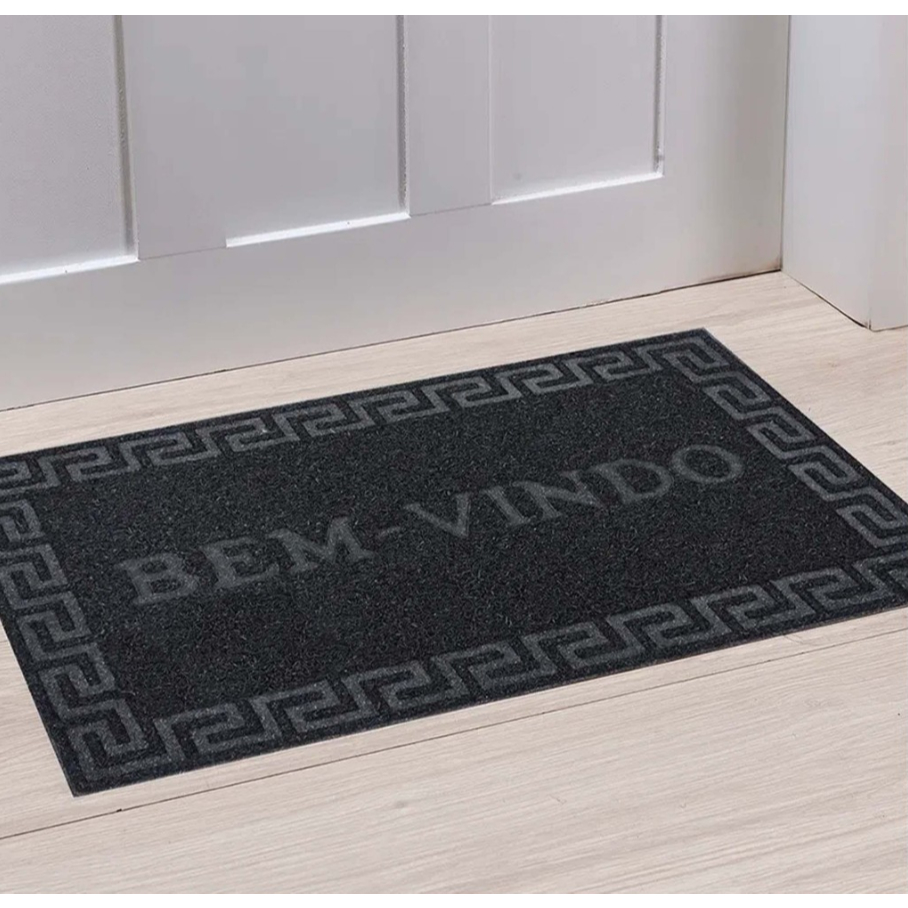 Tapete De Porta Bem Vindo 40x60 Modelo Capacho Emborrachado Antiderrapante Diversas cores - MaYu