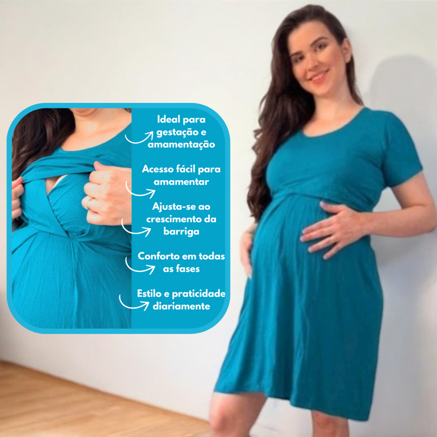 Vestido Drapeado Para Gravidas Para Amamentar Gestante Amamentação Elegante Maternidade Promoção