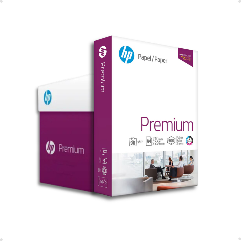 Papel Sulfite A4 90g Hp Com 500 Folhas 210x297 Premium