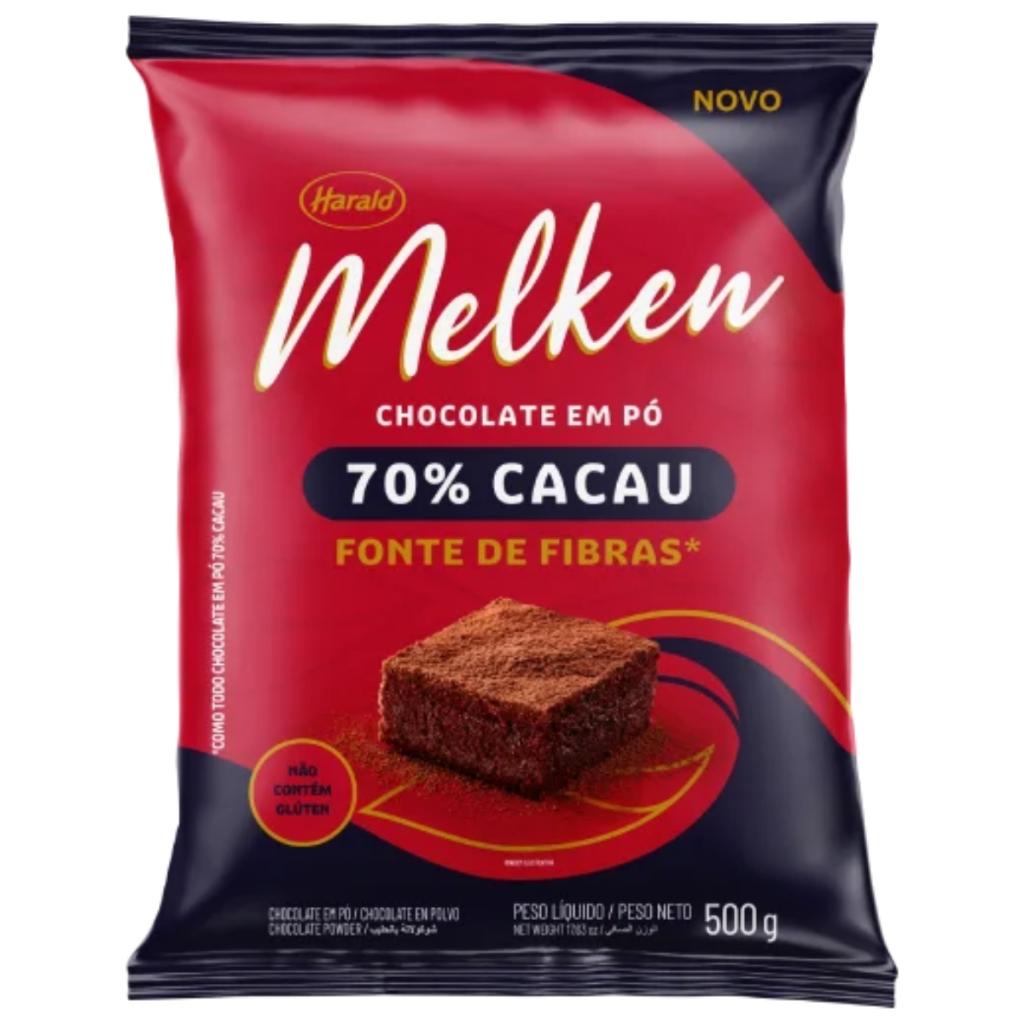 Chocolate em Pó Melken 70% Cacau 500g Harald