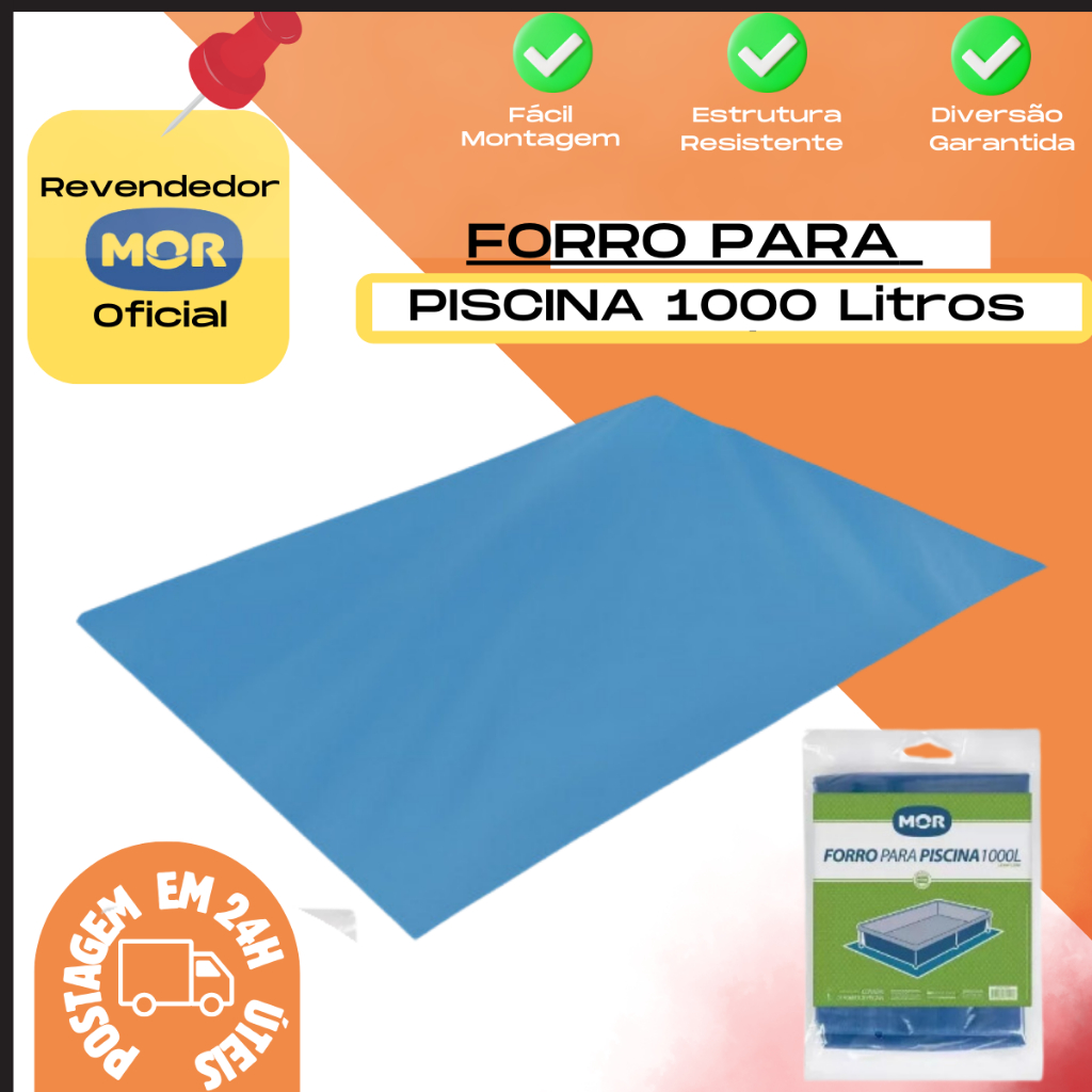 Forro Para Piscina Infantil 1000 Litros Mor Lona Reforçada Proteção Embaixo Da Piscina em Oferta na Shopee