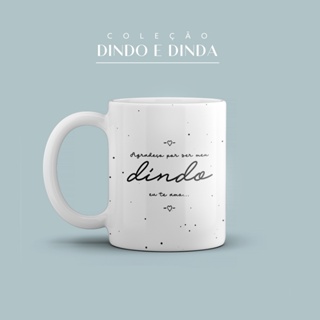 Caneca Personalizada Dindo/Dinda em Oferta na Shopee