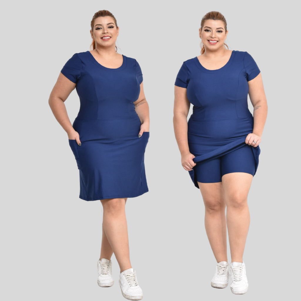 Vestido Macaquito Fitness Moda Evangélica Modesta Conforto Atividades Treino Plus em Oferta na Shopee