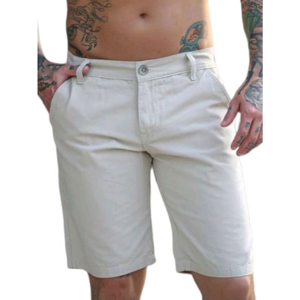 BERMUDA MASCULINA  SARJA BOLSO FACA