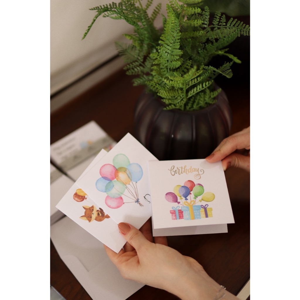 20 unidades Cartão Aniversário (sortidos) com Envelope branco