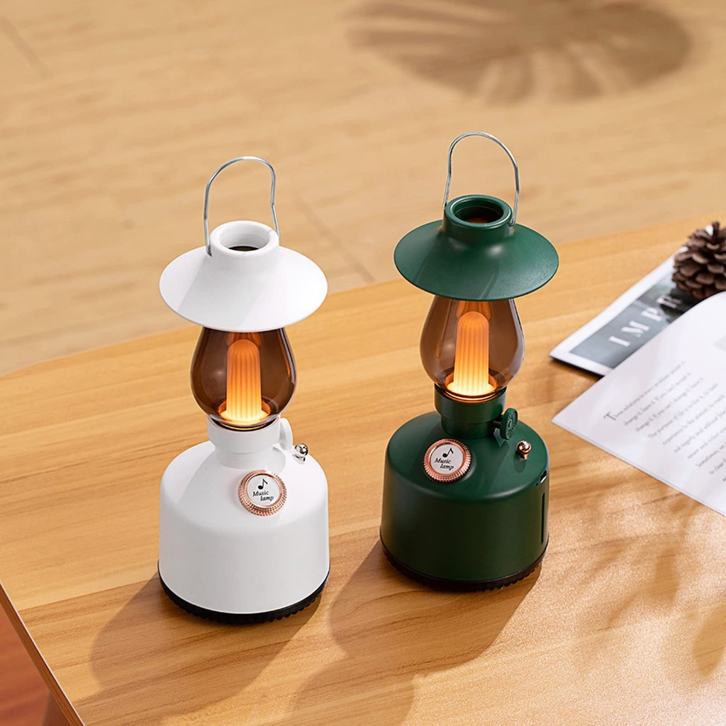 Umidificador de aroma de ar com lâmpada de acampamento retrô