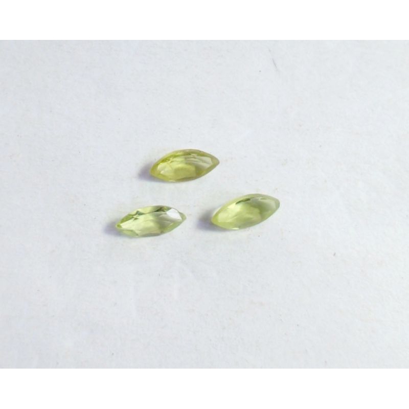 Arte Mineral, Lote de Peridoto Natural, Pedra Semi-Preciosa Lapidação Navete,  Lote de Gemas Naturais Peridoto Navete Facetado