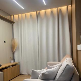 Cortina Voil Linho e Forro Blackout 2,00m Para Trilho Suiço Simples em Oferta na Shopee