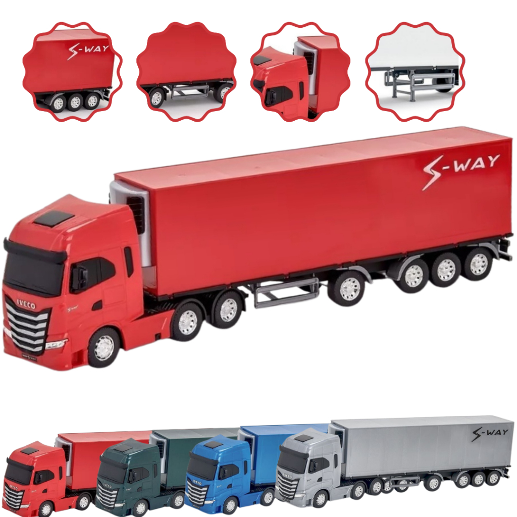 Caminhão Carreta Brinquedo S Way Baú Refrigerado Iveco - Usual Brinquedos