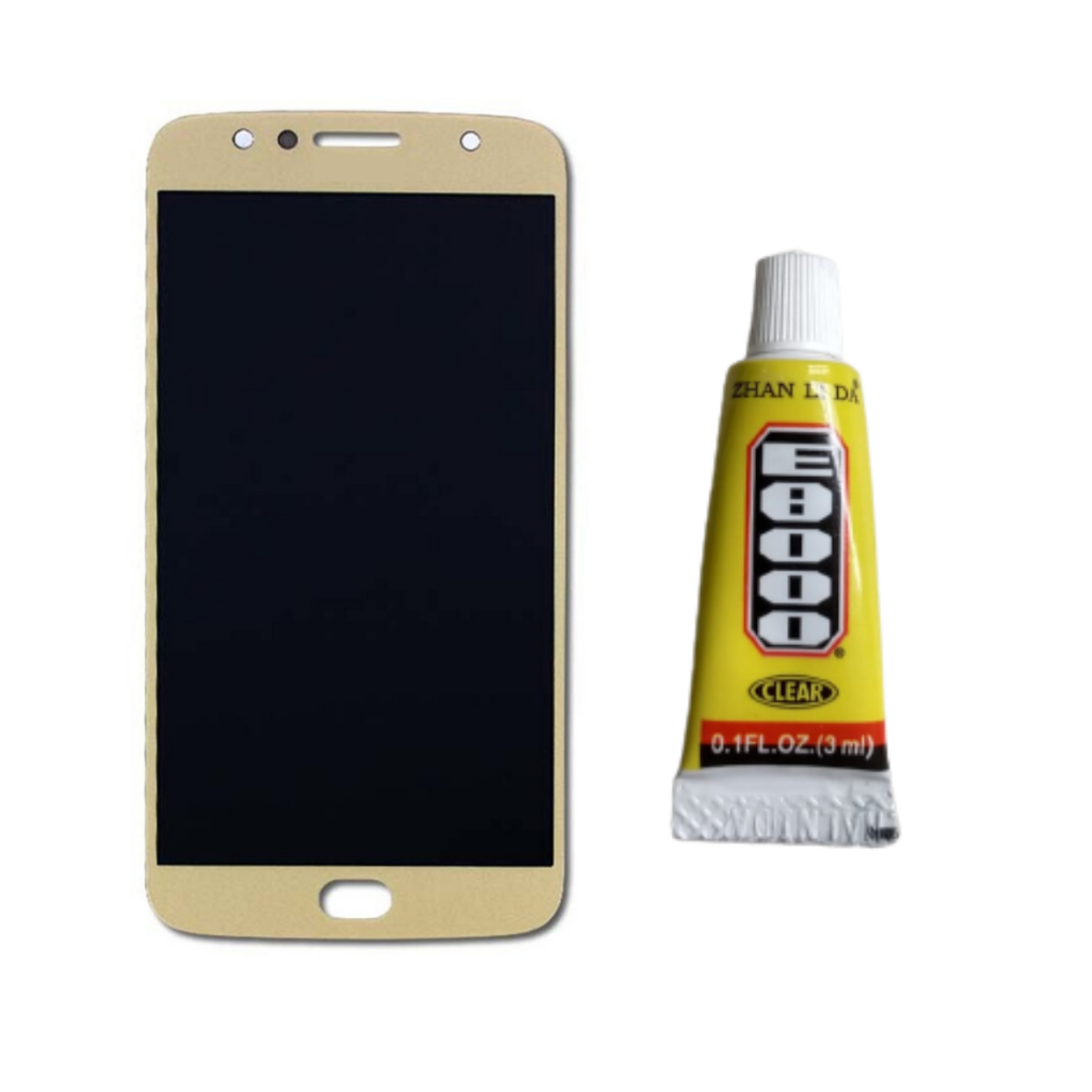 Tela Display Lcd Touch Para Moto G5s Dourado + Cola 3Ml