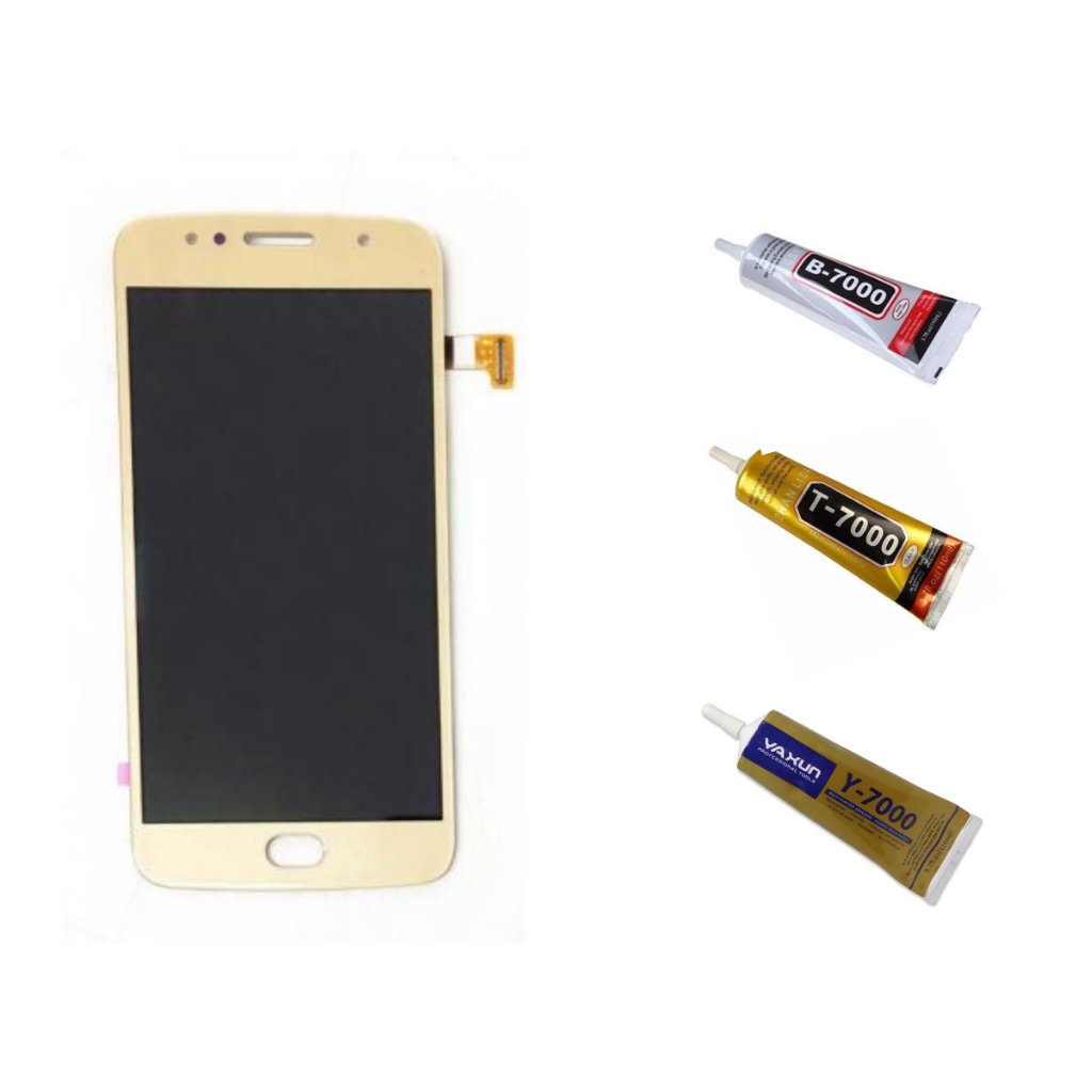 Tela Display Lcd Touch Para Moto G5s Dourado + Cola 110ml