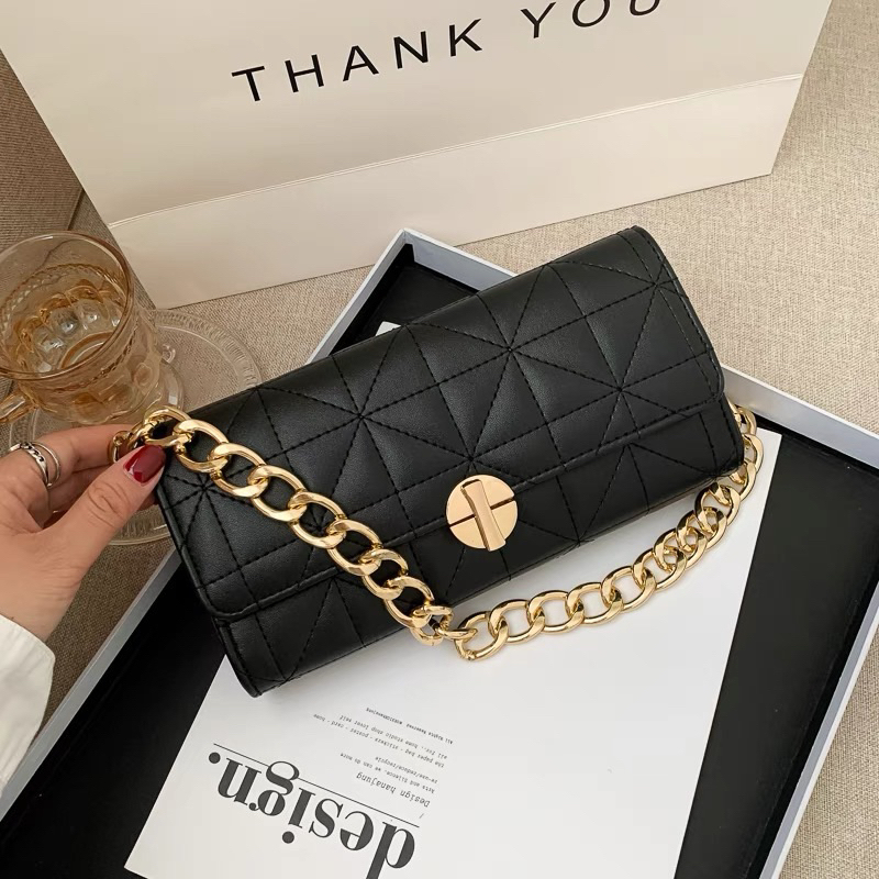 Bolsa baguette celebridade bordada linha axila bolsa de ombro único corrente de verão pequena bolsa quadrada 7725