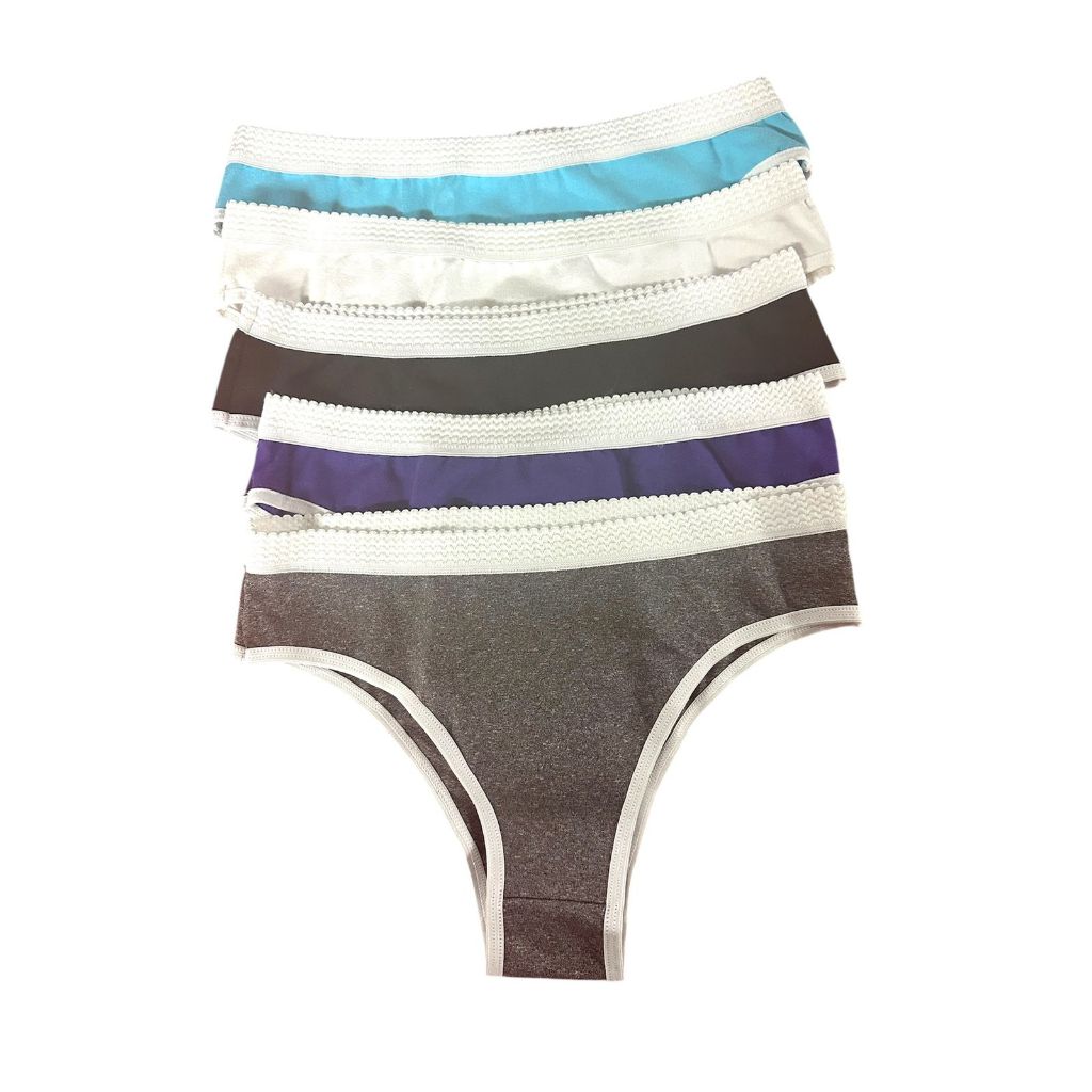 Kit 3 Calcinha Feminina Confortável Moda Íntima FitLin Calção Calçola Cós Alto Com Elástico Lingerie Adulto