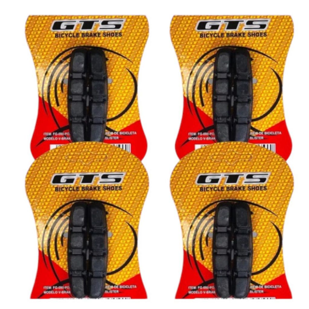 4 Pares de Sapata Pastilha Orbital Gts 70mm para bike bicicleta de freio v-brake