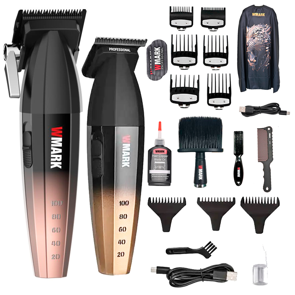 Kit 2 Maquinas Wmark Ng 2038 Corte Ng 325 Acabamento Dourada em Oferta na Shopee