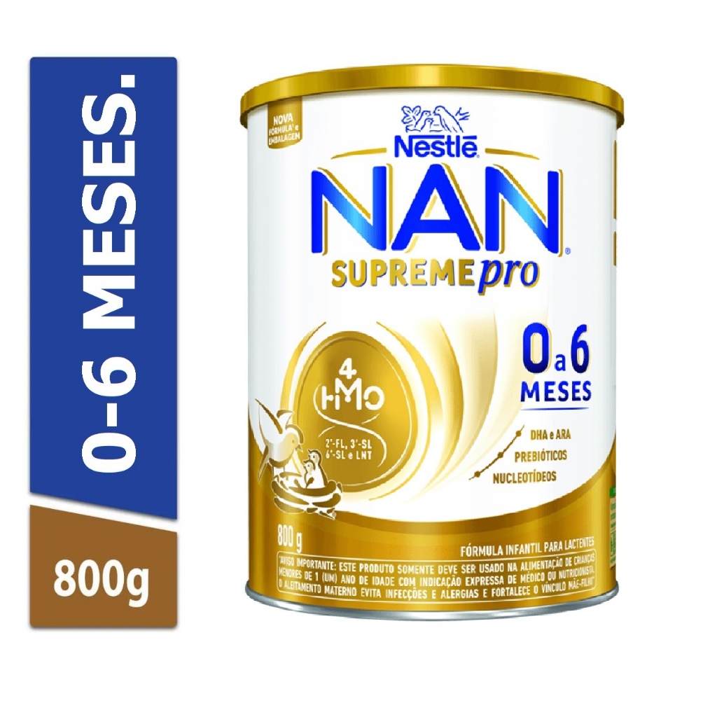 Fórmula Infantil NAN Supreme 0 A 6 Anos 800g Nestlé em Oferta na Shopee