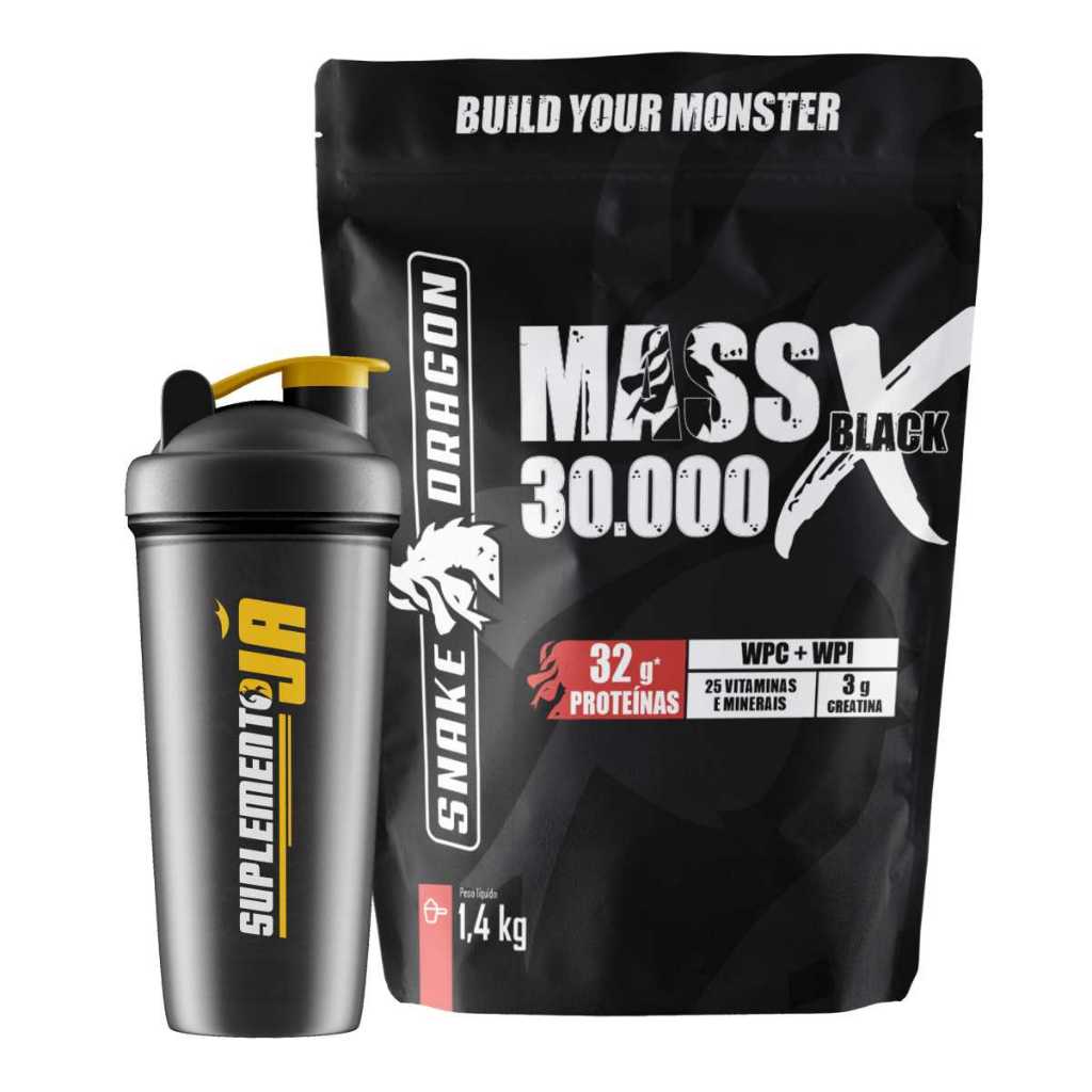 Hipercalorico Mass 30000, Refil 1.4KG - Snake Dragon (Suplemento Para Ganhar Peso) em Oferta na Shopee