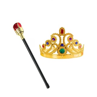 Kit Rainha Coroa + Cetro Aniversário Fantasia Halloween Carnaval em Oferta na Shopee