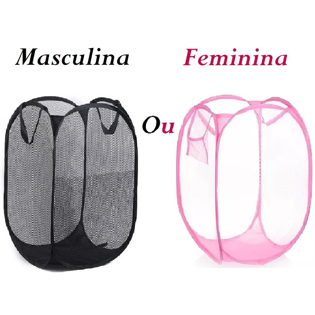 Cesto Multiuso Médio Preto 58x36Cm Fácil E Prático Para Carregar Para Qualquer Lugar Ideal Para Casa Viagens Colégio E Campo