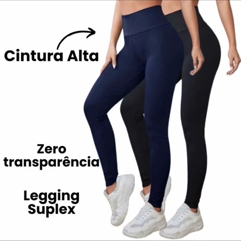 LEGGING SUPLEX CÓS ALTO GROSSA  ZERO TRANSPARÊNCIA