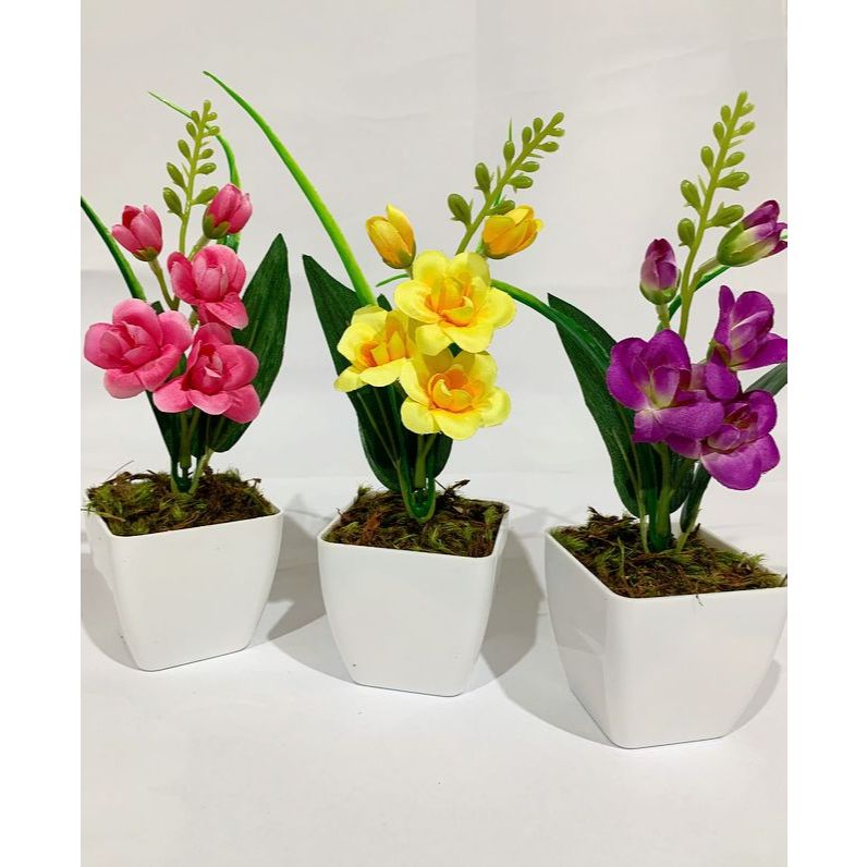 Detalhes do Kit com 12 Mini Arranjos de Flores Coloridas - Decorar / Lembrancinhas