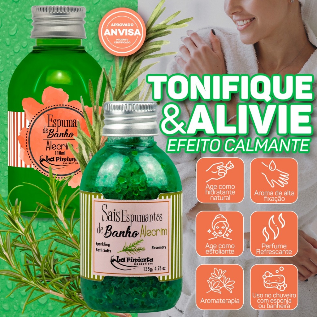 KITS SAIS E ESPUMAS: AUTOCUIDADO COMPLETO - BANHEIRA, JACUZZI E CHUVEIRO