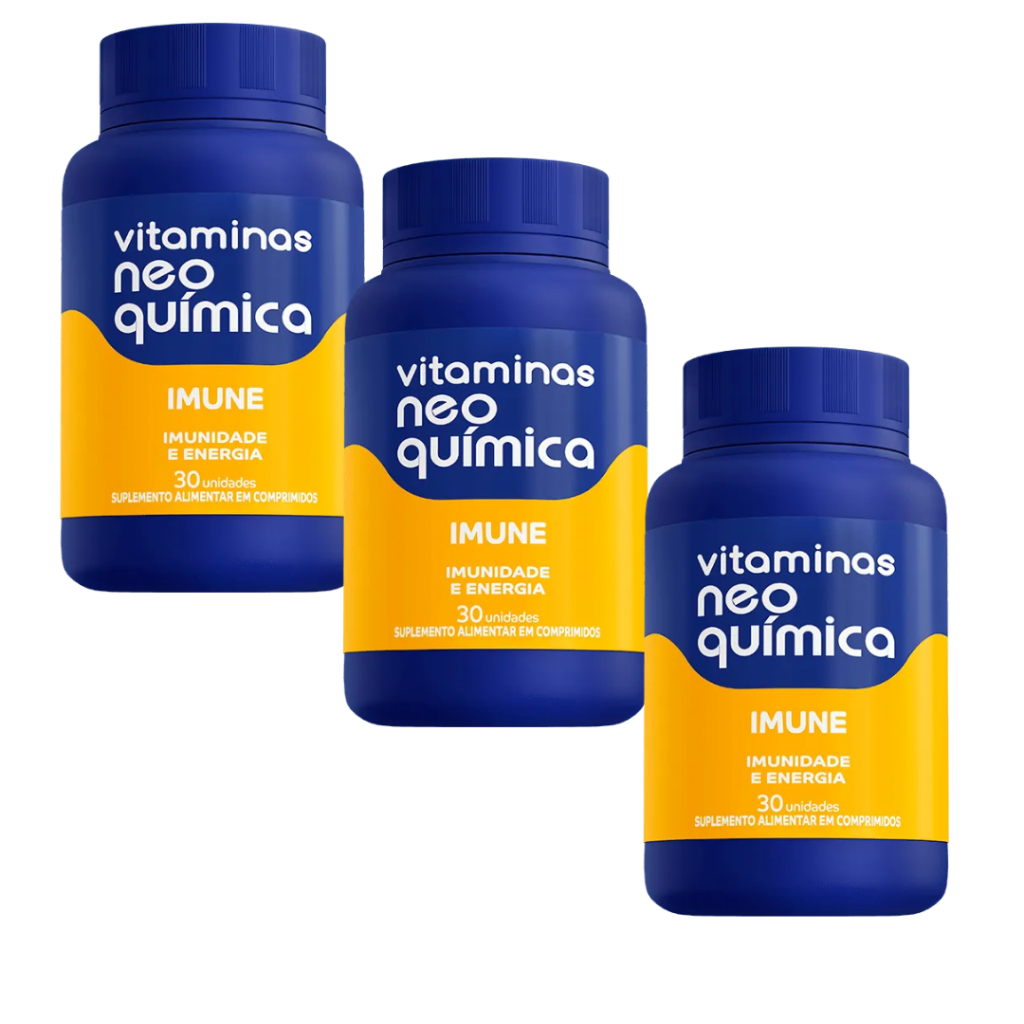 3 unidades Neo Química Imune 30 Cápsulas – Vitamina para Imunidade e Energia
