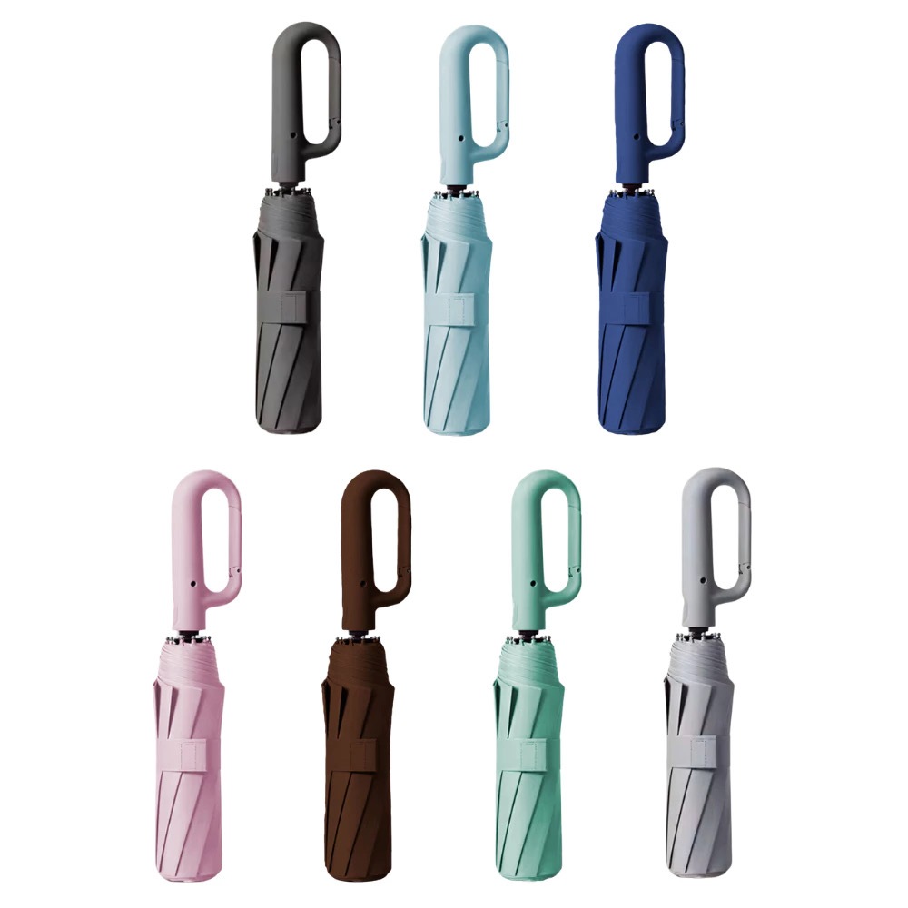 Guarda-Chuva Leve Compacto e Inovador com Design Moderno Alça Ergonômica em Formato de Gancho Cores Variadas Portátil em Oferta na Shopee