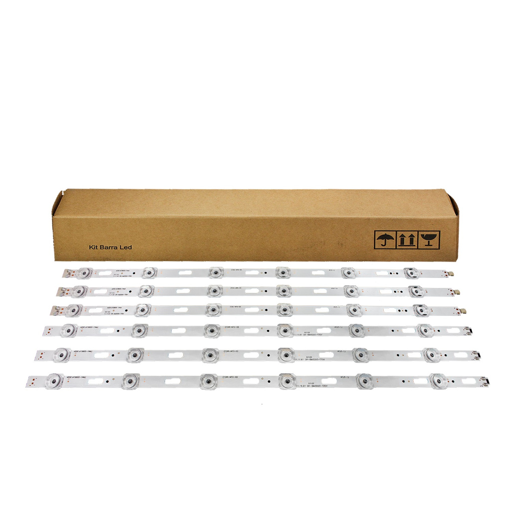 Kit Barra de Led Compatível com Samsung 50" UN50TU7000G 50TU8000G 50TU7020G - 6 Barras c/ 6 Led's 3V