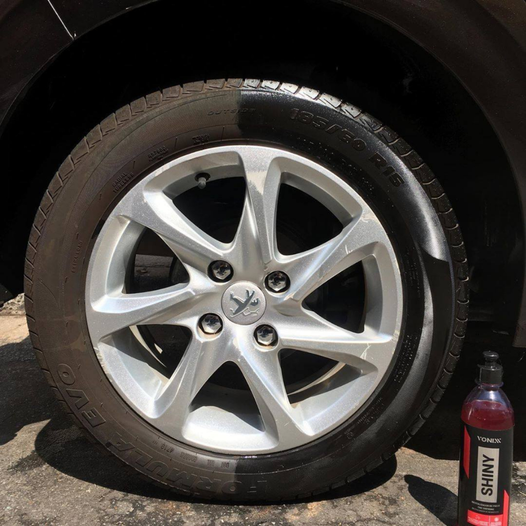 Detalhes do Revitalizador Pneu Pretinho Shiny 500ml Durável Aplicador