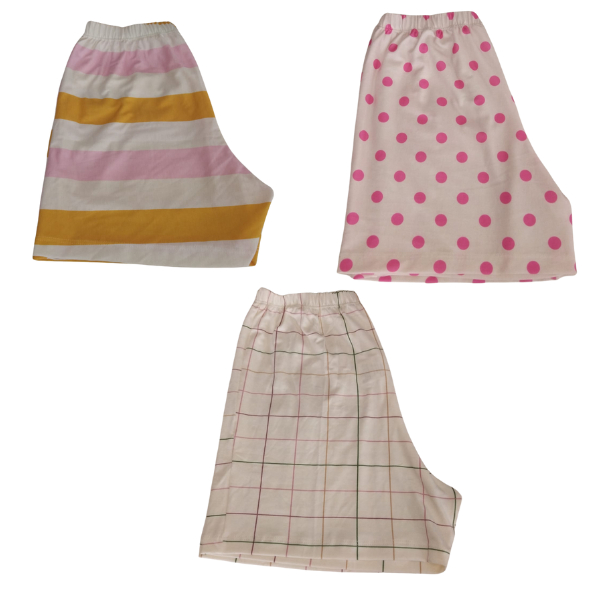 Short SORTIDOS Malha Pijamas Feminino Short Doll Confortável Variado De Verão