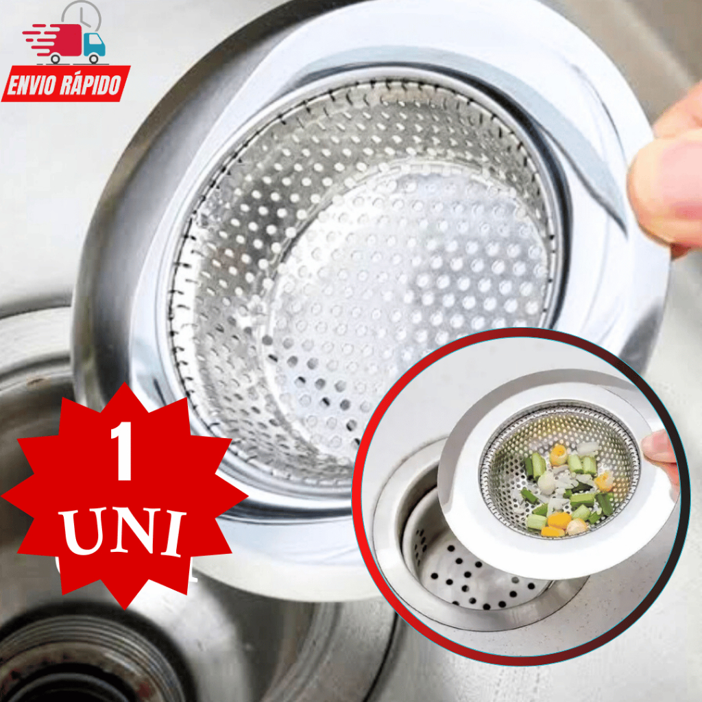Ralo Ralinho Ralo Japonês  9 cm Inox  Para Pia Cozinha Válvula Americana Borda Larga Universal