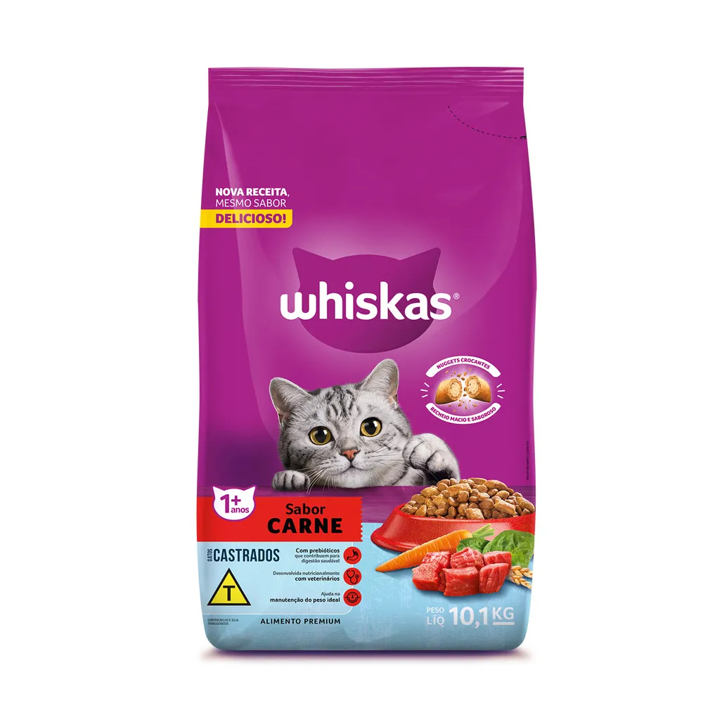 Ração Whiskas para Gatos - Variedade de Sabores 10.1kg PRODUTO ORIGINAL LACRADO em Oferta na Shopee