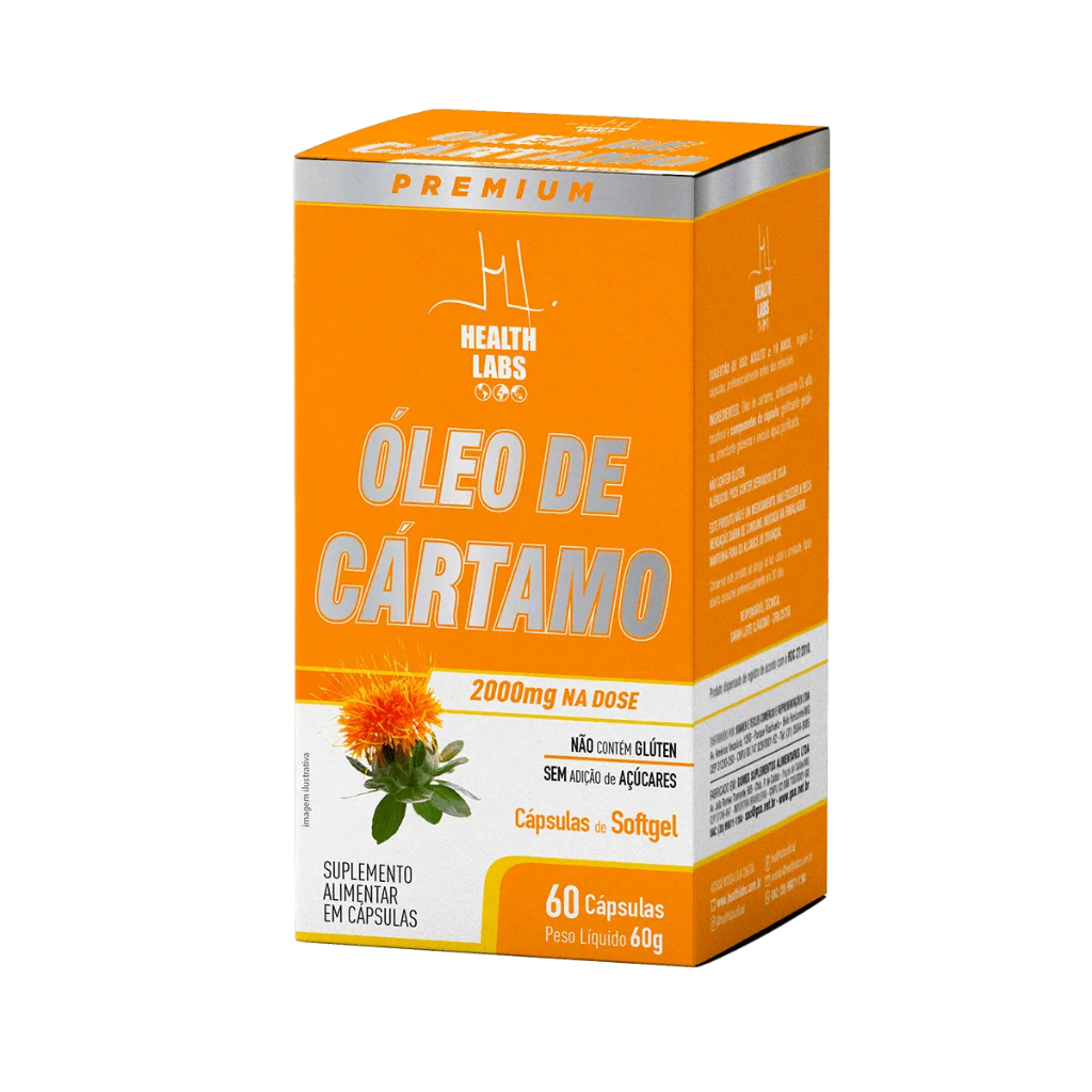 Óleo De Cartamo 2000mg 60 Cápsulas - Health Labs