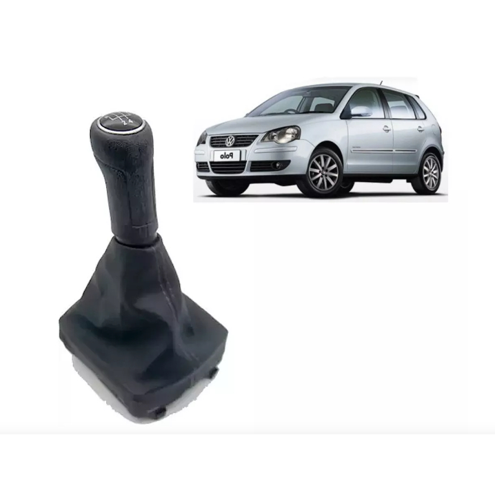 Kit Coifa de Câmbio Manopla Polo Hatch Sedan 02 03 04 05 06 07 08 09 10 11 12 13 14