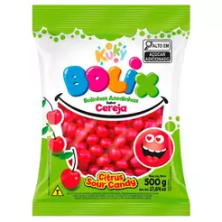 Bala de Goma Azedinha Bolix Cereja 500g - Kuky