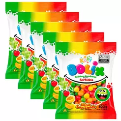 Kit 5 Balas de Goma Azedinhas Bolix Sortida 500g - Kuky