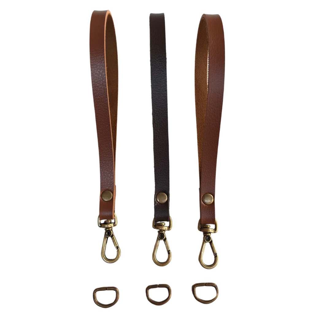 Kit 3 Alças de Mão Couro Sintético Montana Para Bolsa Clutch