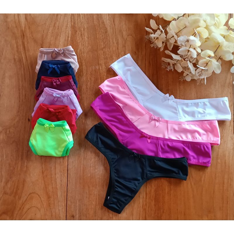 kit 6 Calcinha Conforto com forro de algodão lingerie,tanga fio dental REF: SABRINA
