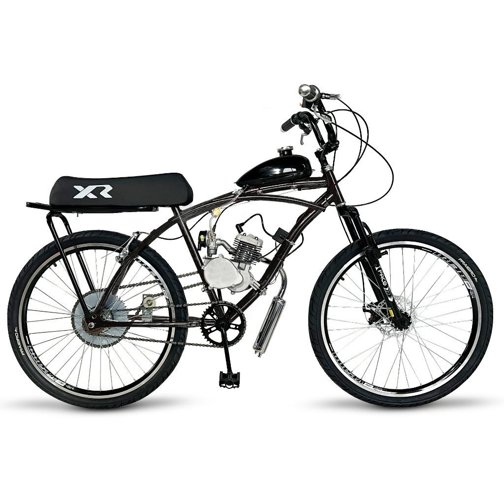 BIKE BICICLETA MOTORIZADA 80CC ARO 26 MODELO CAICARA COM KIT BANCO XR COMPLETA