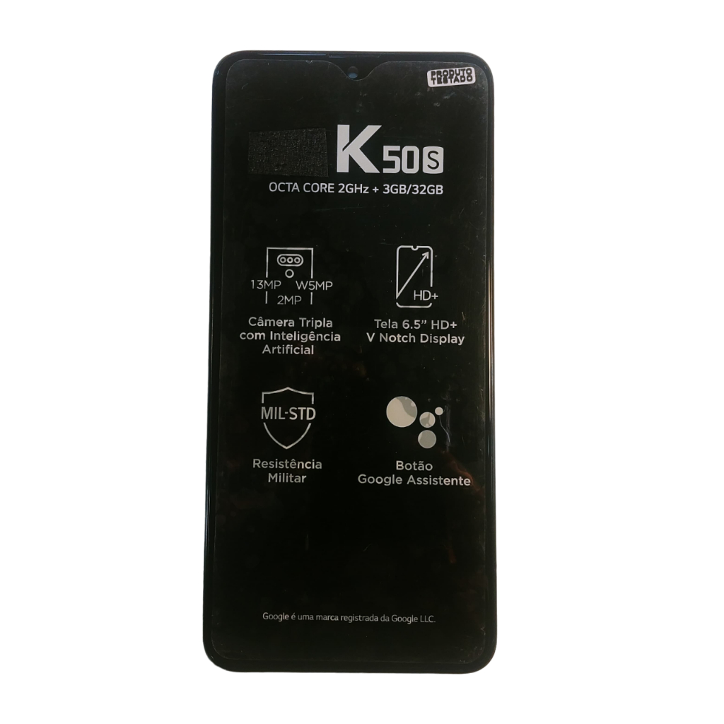 Tela Frontal Display LCD Touch Aro Compatível LG K50s Retirada Nova
