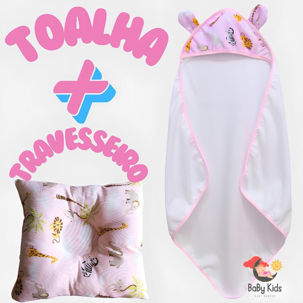 Toalha + Almofada Anatomica, Conforto e Elegancia Para seu bebe