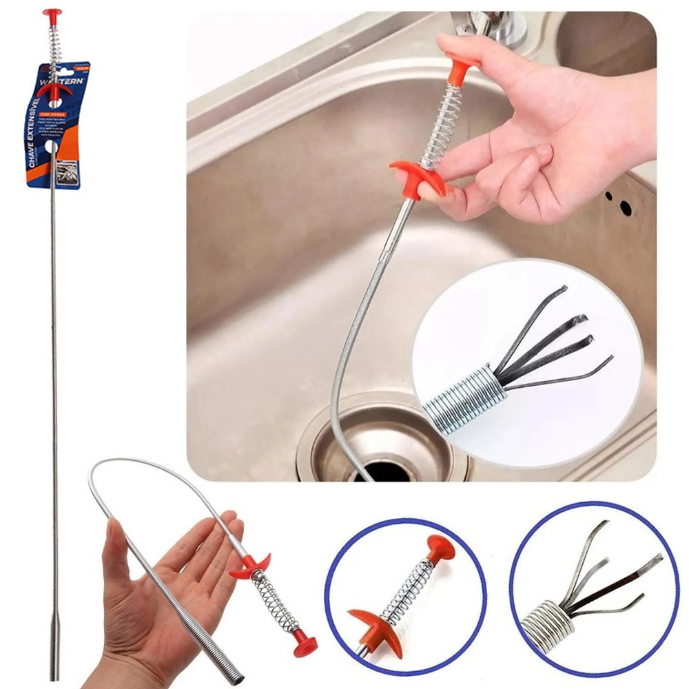 Desentupidor de Pia Com Garra de Ralo Cozinha Quintal Grelha Pegador de Objetos - Envio Imediato