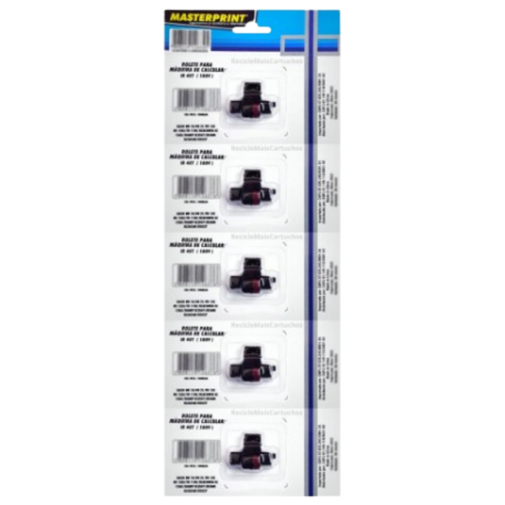 5 Rolete P/ Maquina De Calcular Ir 40t Ir40t 1009 Bicolor Sharp El2507 Hr 18 21 em Oferta na Shopee