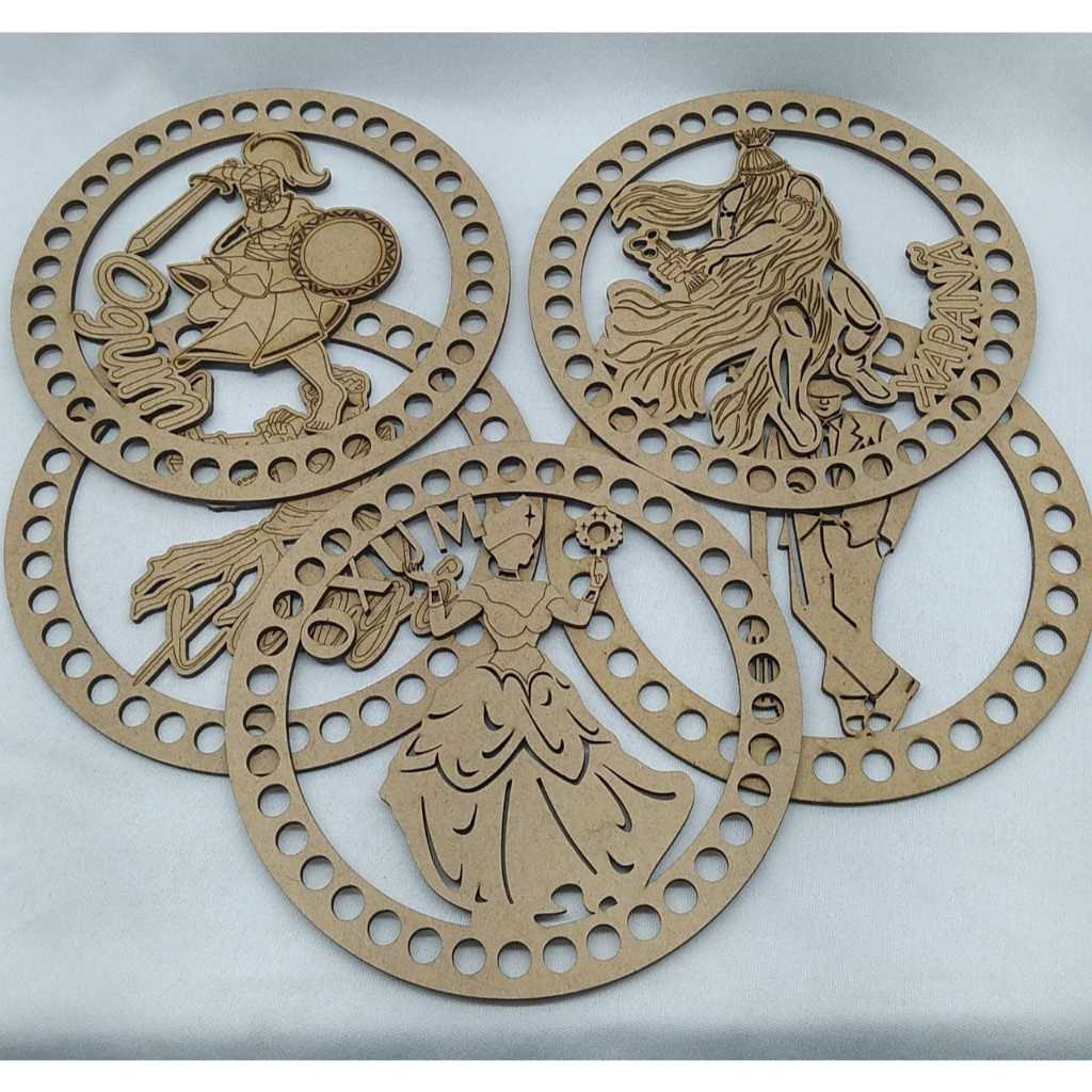 Kit até 5un de 15cm Orixás Base Para Artesanatos em Croche e Bordado com Fio de Malha  MDF Cru 3mm em Oferta na Shopee