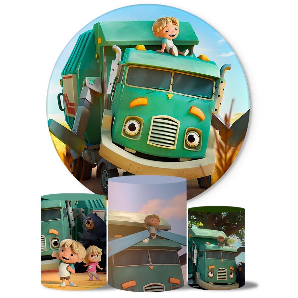 Trio Capas Cilindros + Capa Painel 1.50x1.50 Veste Fácil C/Elastico Tema Coleta em Oferta na Shopee