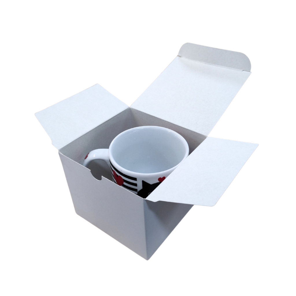 100 Caixinhas Para Canecas Sublimaticas 325 Ml (branca) + 100 Reforços de Fundo em Oferta na Shopee