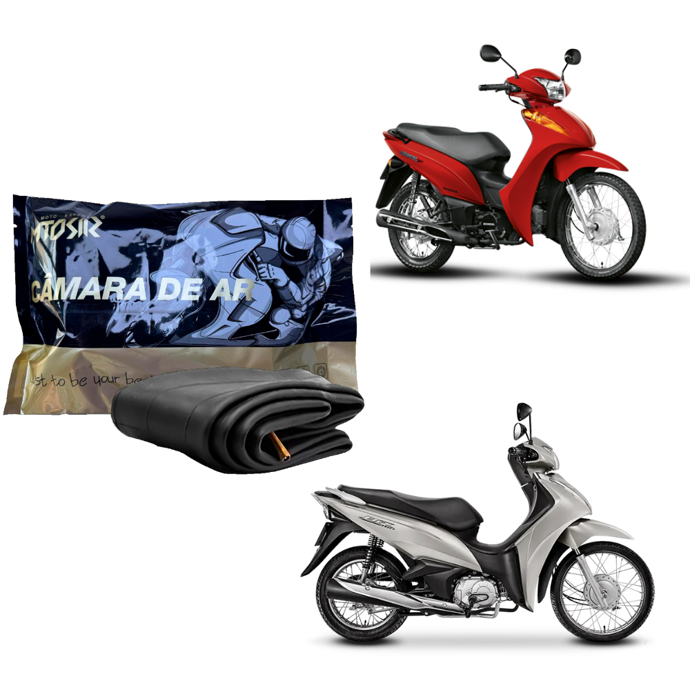 Câmara Ar Moto Pneu Aro 14 Moto Biz Honda Yamaha Dafra Dianteiro Traseiro Mtosir